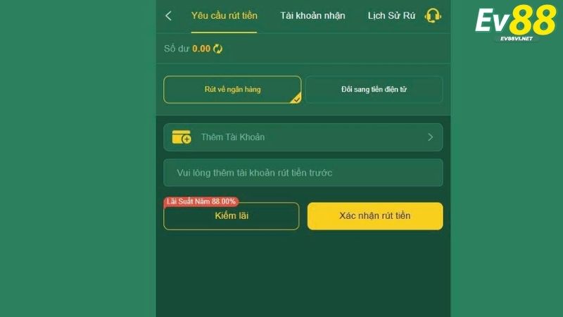 Các phương thức rút tiền EV88 anh em cần nắm rõ