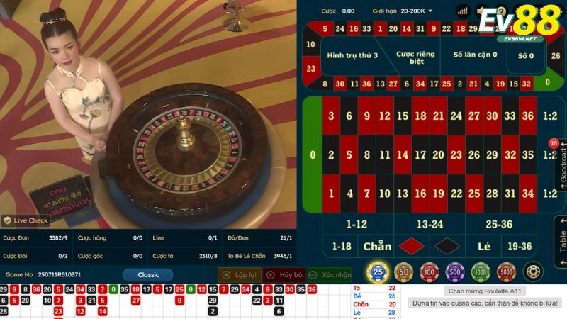 Giới thiệu Roulette EV88