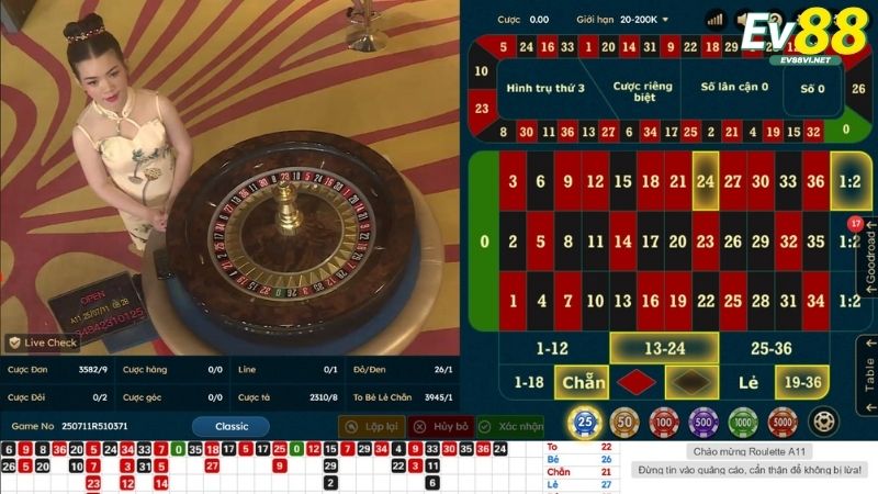 Kinh nghiệm chơi Casino Roulette EV88