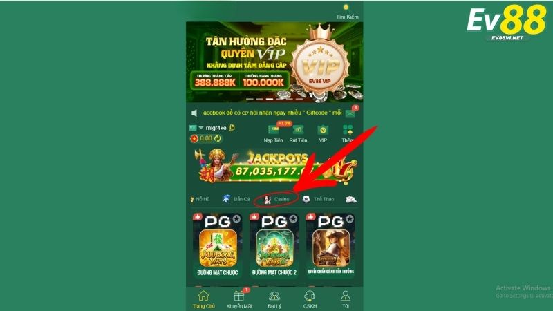 Tổng quan về Casino EV88